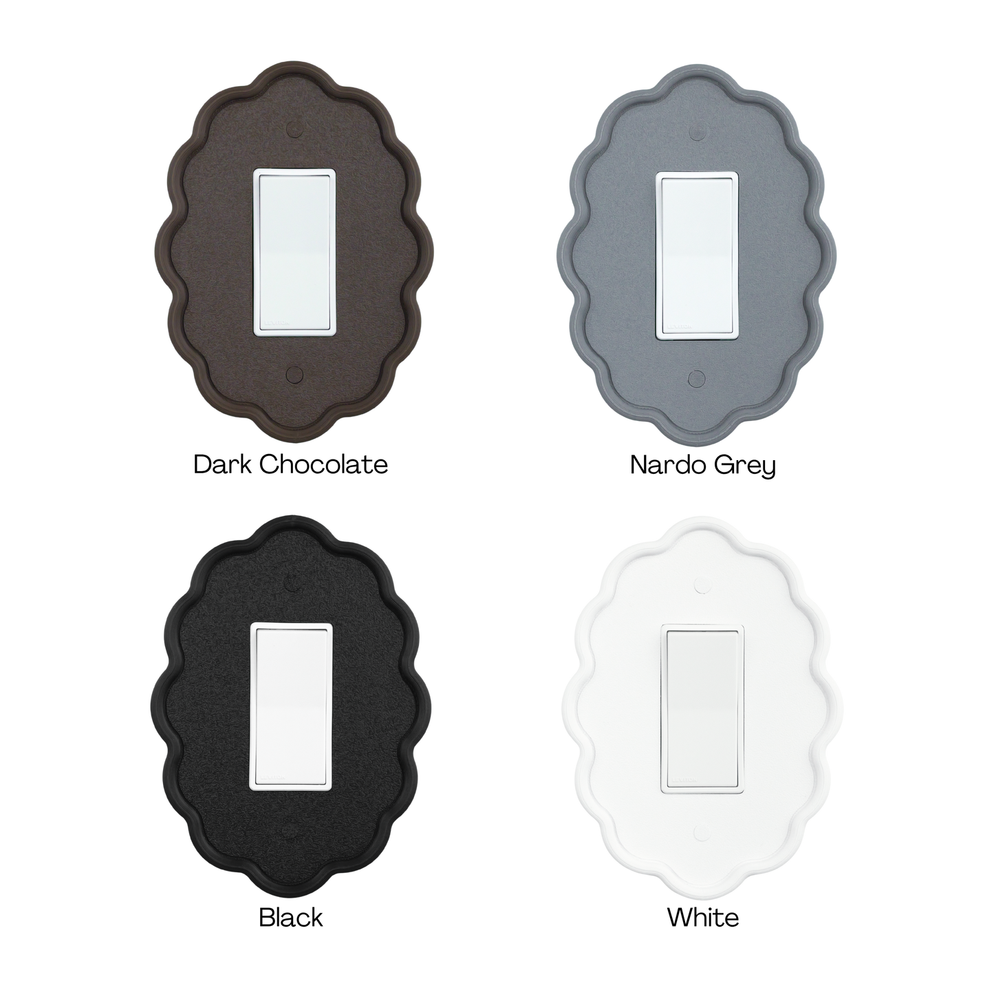 Wavy Oval 3D Wall Plate in bronze, gray, black and white custom colors