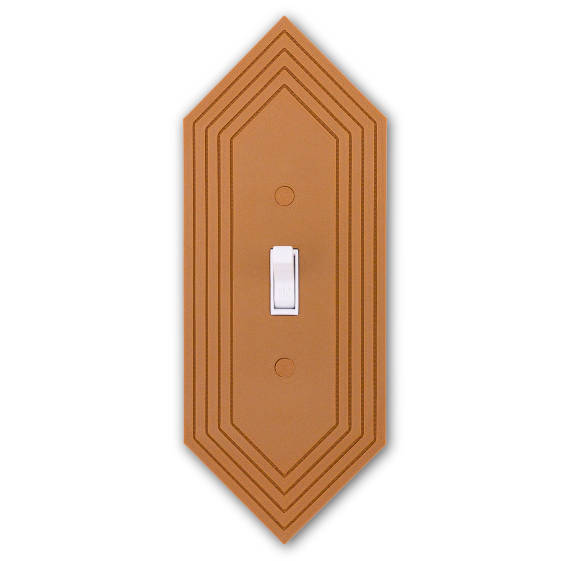 Diamond Wall Plate in tan — single toggle switch