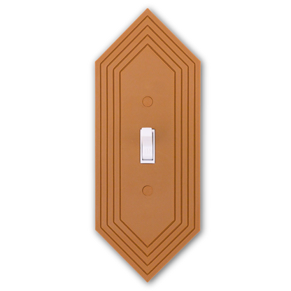 Diamond Wall Plate in tan — single toggle switch
