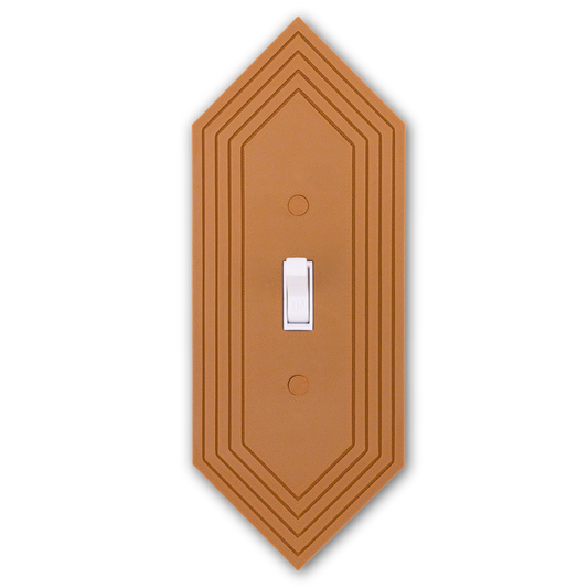 Diamond Wall Plate in tan — single toggle switch