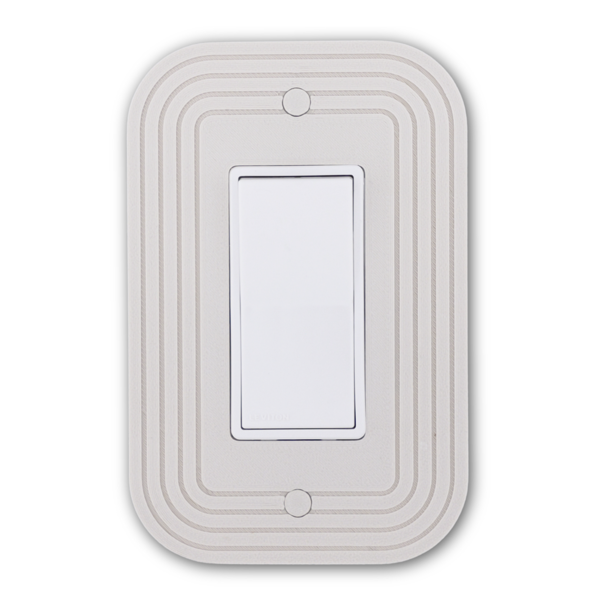 Classic Rectangle Wall Plate decorative wall plate in off-white — single rocker switch