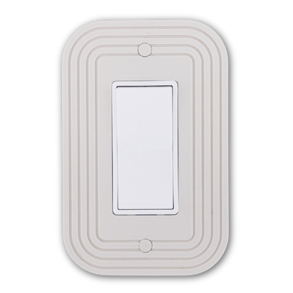 Classic Rectangle Wall Plate decorative wall plate in off-white — single rocker switch